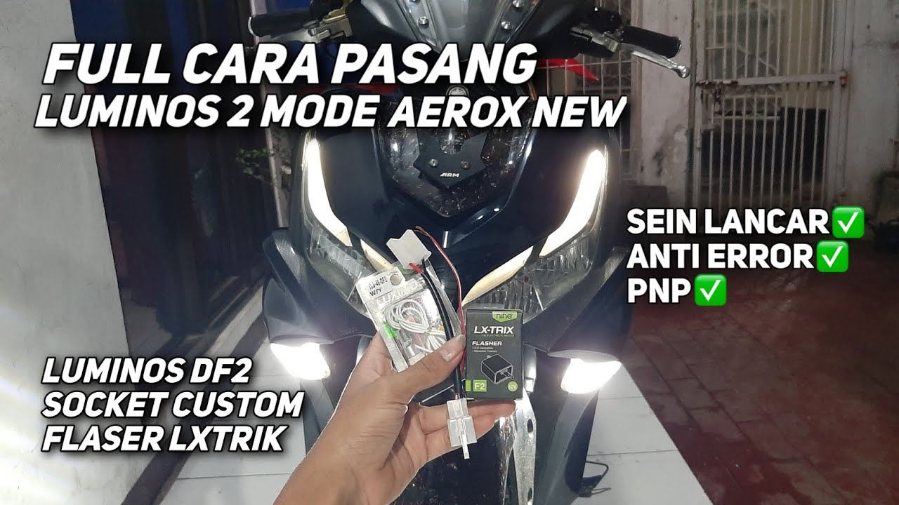 Cara Pasang lampu Luminos t10 Sein+Senja 2 Mode Di Motor Aerox New #viral #cara #tutorial #yamaha