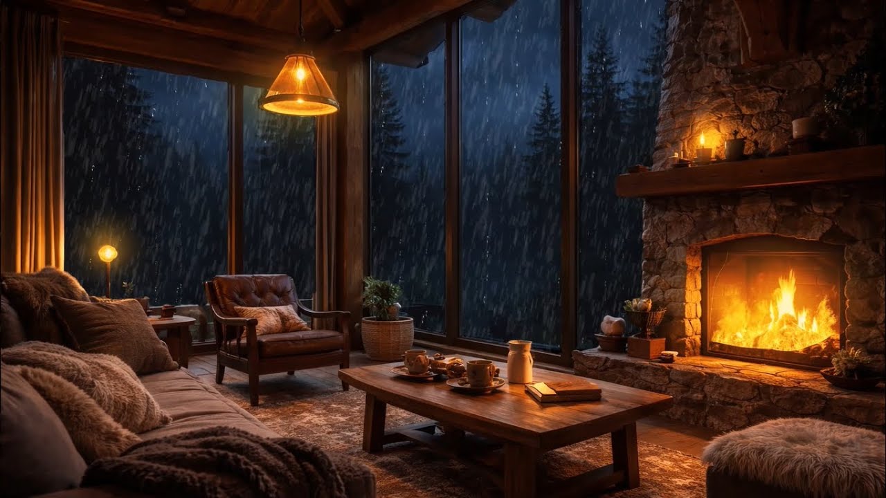 HEAVY RAIN at Night 10 Hours for Sleeping, Relax, Study, insomnia, Reduce Stress. Heavy Rain Sounds