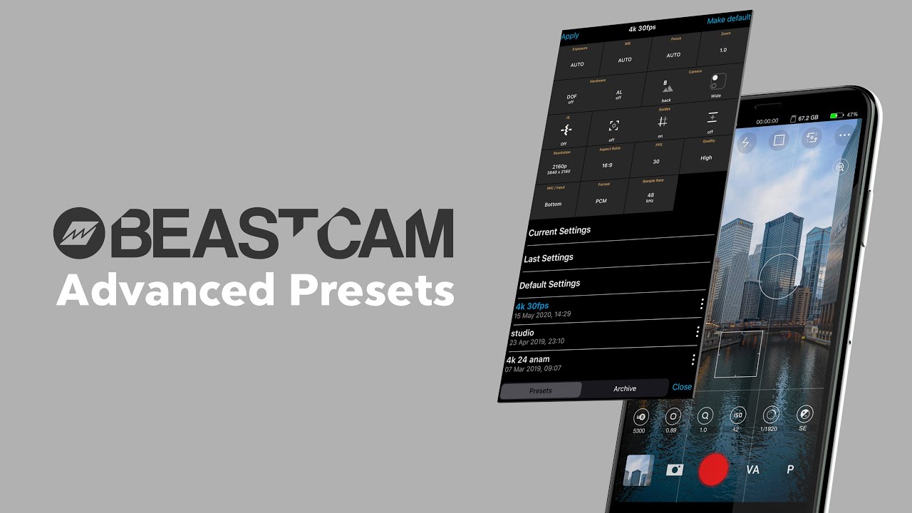 BEASTCAM - Pro Camera App for iPhone. Advanced Presets.
