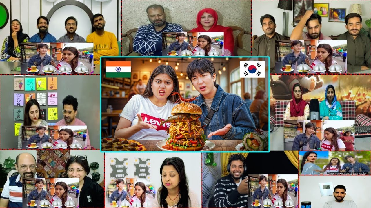 Korean Boy Tries Viral Indian Food for the First Time | REACTION MASHUP | Nishu Tiwari