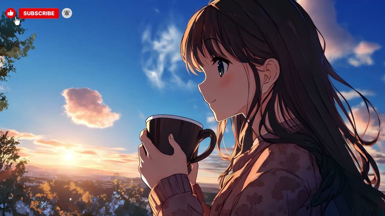 🎵 SUNSET BREW LOFI | Warm Cozy Cafe Vibes - Relax • Study • Chill • Evening Coffee Mood ✨