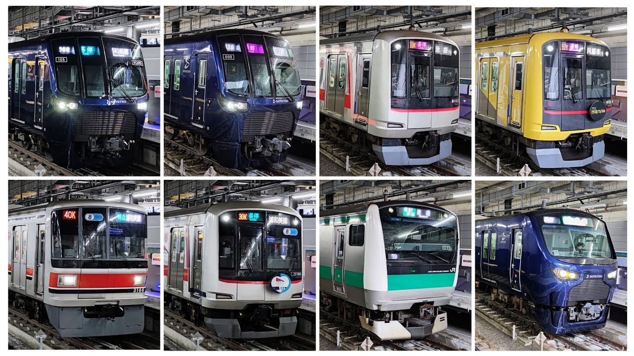【百花繚乱！発車シーン集】平日朝の相鉄新横浜線 羽沢横浜国大駅  12000系・20000系・21000系・E233系・3000系・5050系・5080系  2023年4月