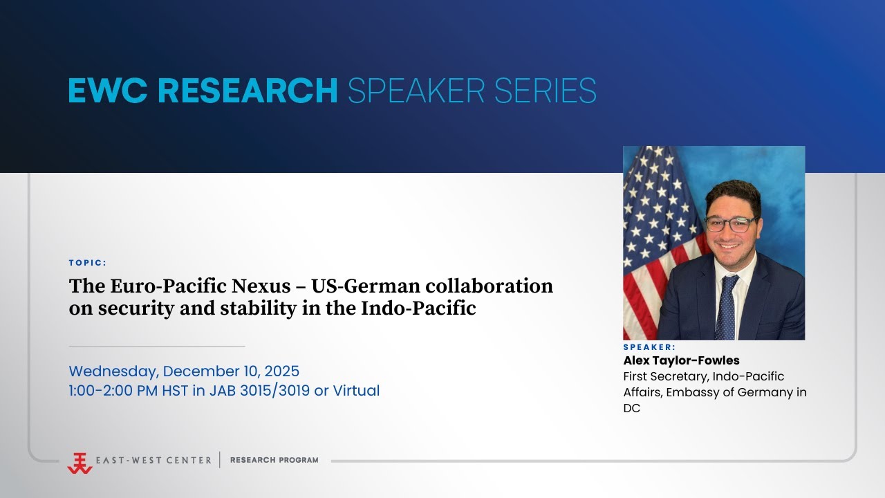 The Euro-Pacific Nexus – U.S.-German collaboration on security and stability in the Indo-Pacific
