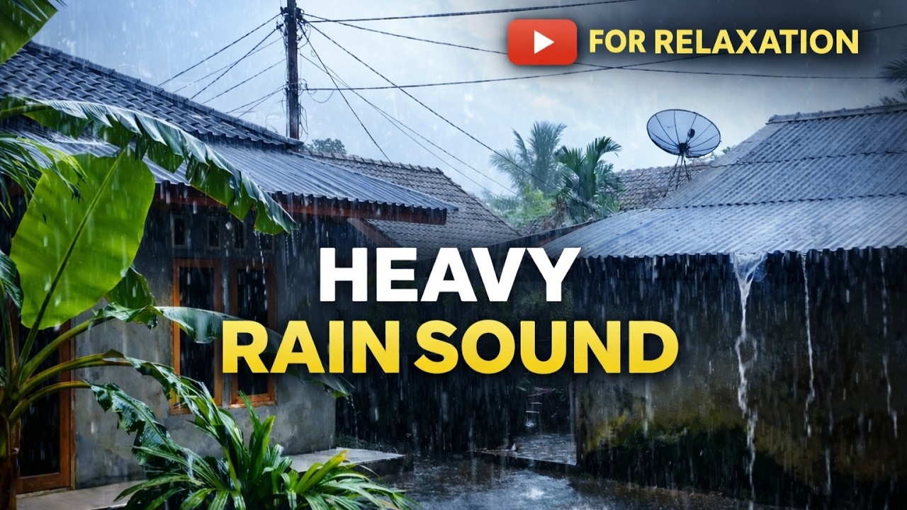 Relaxing Rain Sounds in a Tropical Village | Real Rain ASMR for Sleep & Study 🌧️