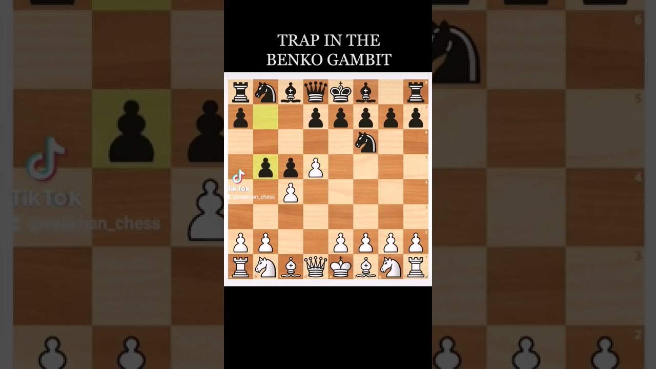 Chess Traps: Trap in the Benko Gambit