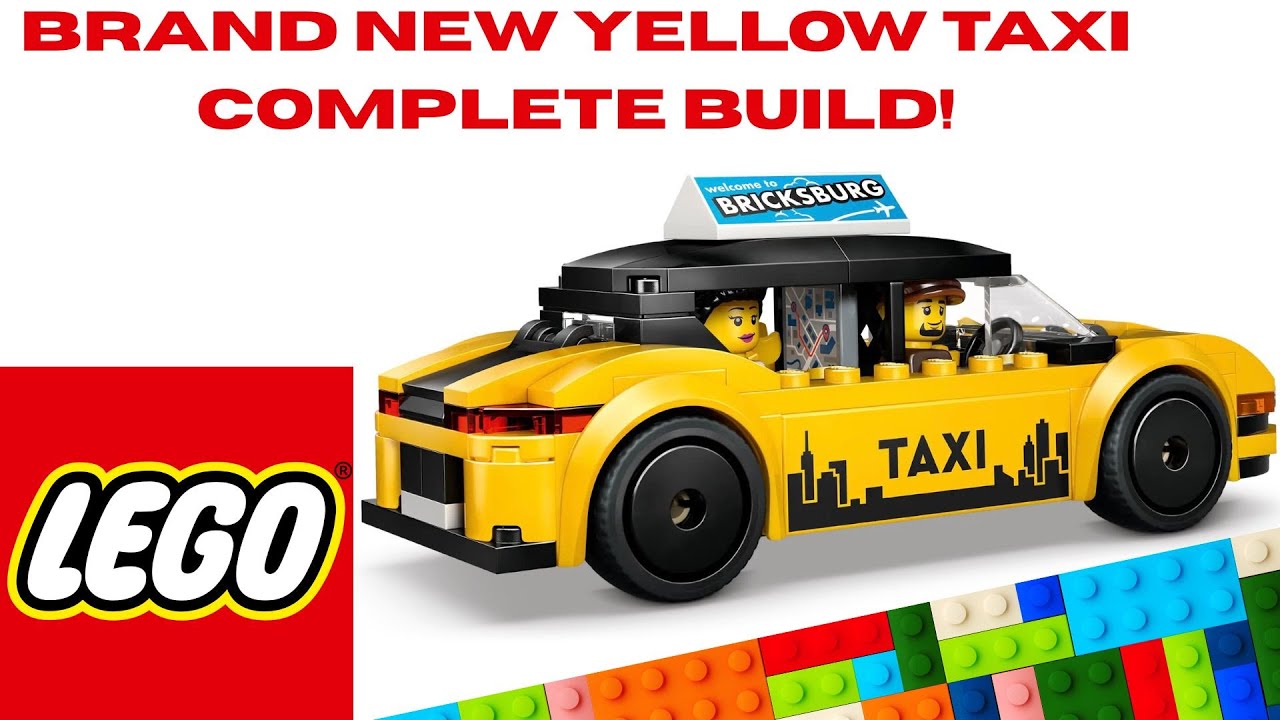 Brand New LEGO City Yellow Taxi Complete Build! A New Car For Your Collection! Set #60487.