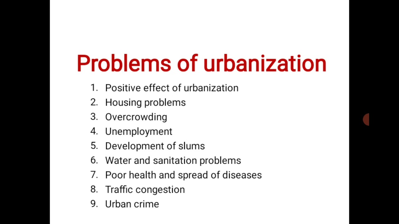 Causes of Urbanization