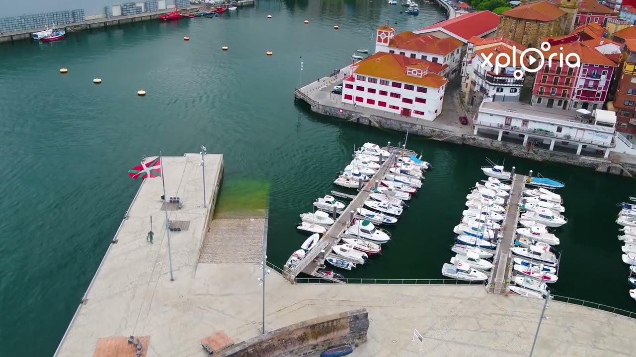 Puerto Viejo Bermeo, Spain 2019.07 aerial video