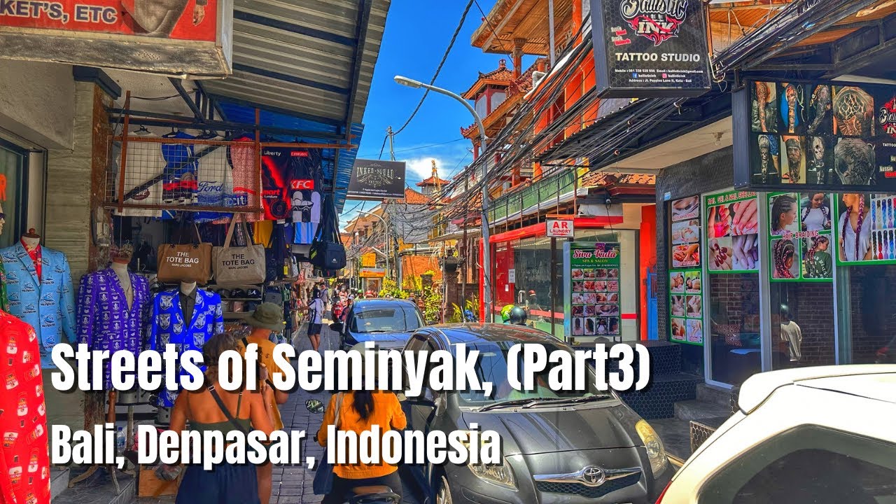 Walking Tour: Streets of Seminyak Bali Indonesia (Pt3) || by: Stanlig Films