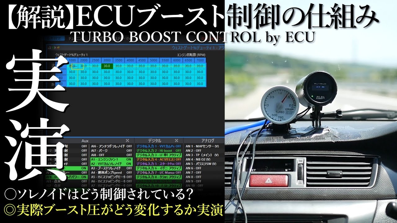 【解説】ターボ車ECUブースト制御の仕組みと実演