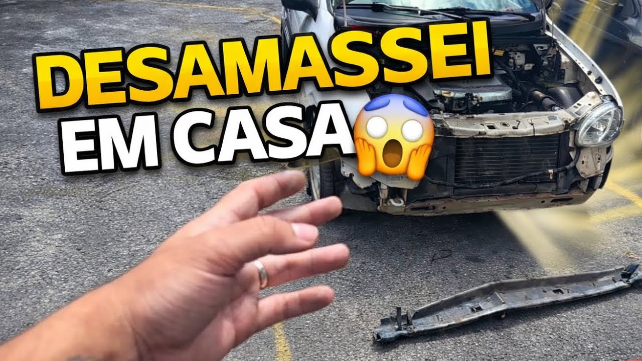 DESAMASSEI o para-choque do CORSA em casa gastando R$0