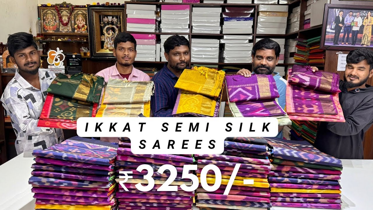 Ikkat Semi Silk Sarees | New Arrivals | MANCHI’S SILKS | Davanagere | Rajajinagar | 9980140365