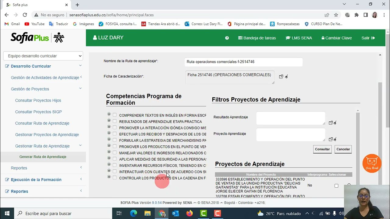 Crear ruta de aprendizaje en Sofia plus para programa titulado