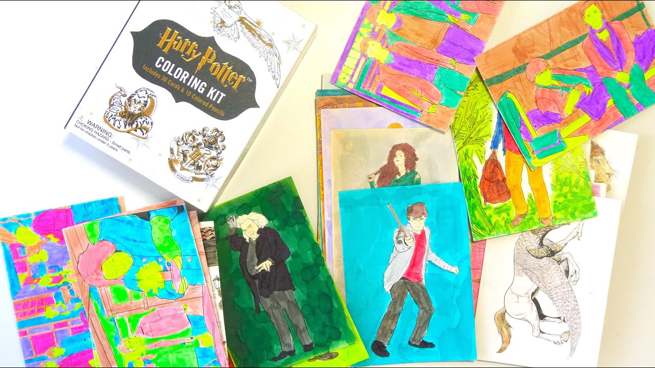 COMPLETED COLORING BOOK SHARE - Kinda - Harry Potter Coloring Kit