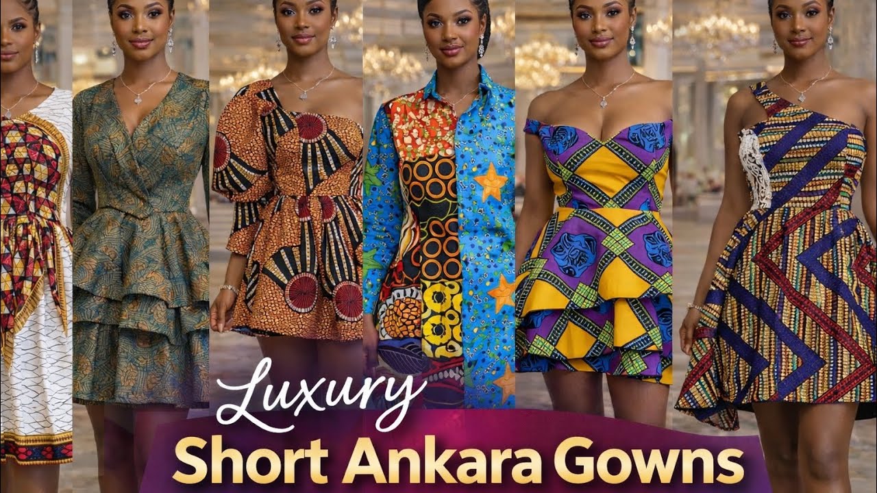 Page 8 | Elegant Ankara Short Gown Styles 2026 | Luxury African Print Mini Dresses for Classy Women