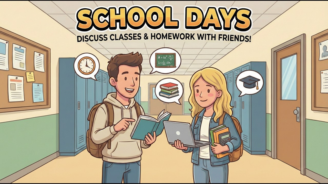 Learning to Speak | School Days | Discuss Classes and Homework with Friends | English Podcast