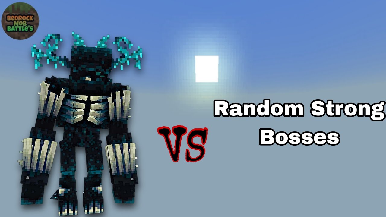 Mutant Warden (Mechanicraft) vs Random Strong Bosses | Minecraft Bedrock | Mob Battle