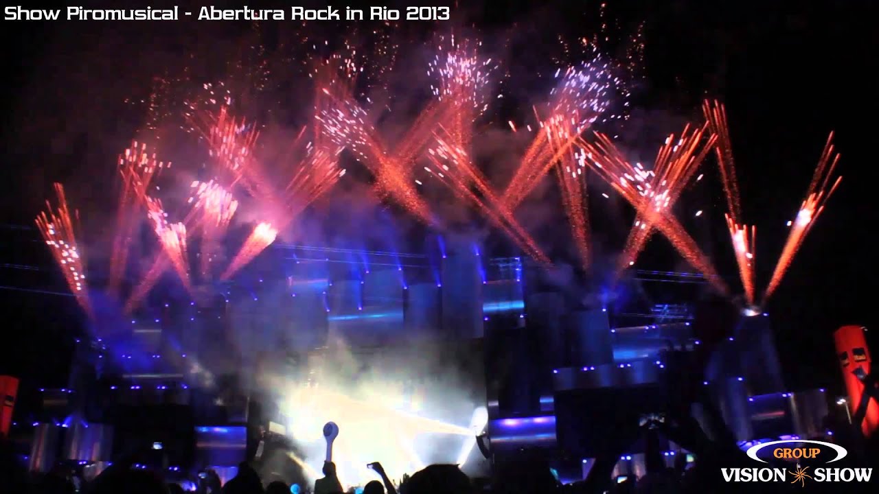 Show Piromusical Abertura Rock in Rio - Vision Show Group