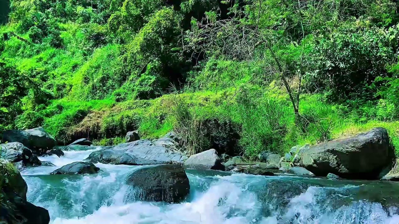 Soothing mountain stream sounds for sleep