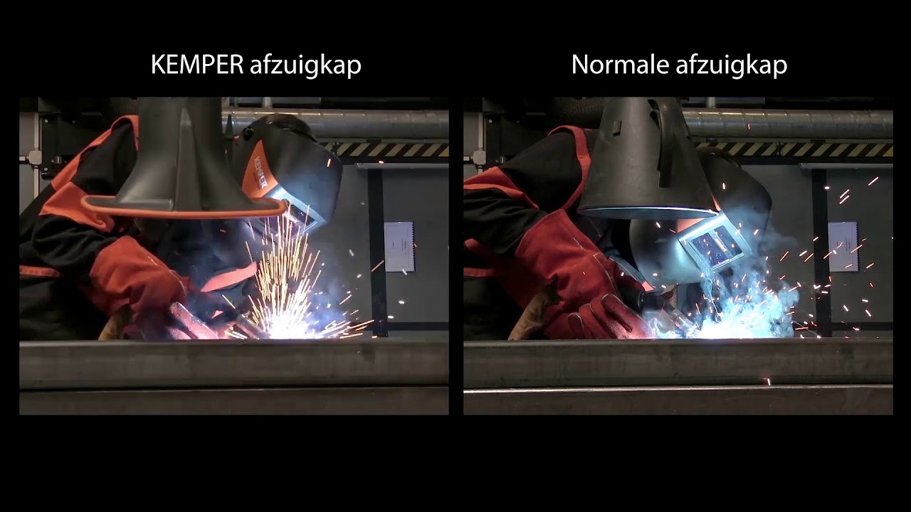 KEMPER afzuigarm met flensvormige kap - meest comfortabele detectie-element voor lasrook