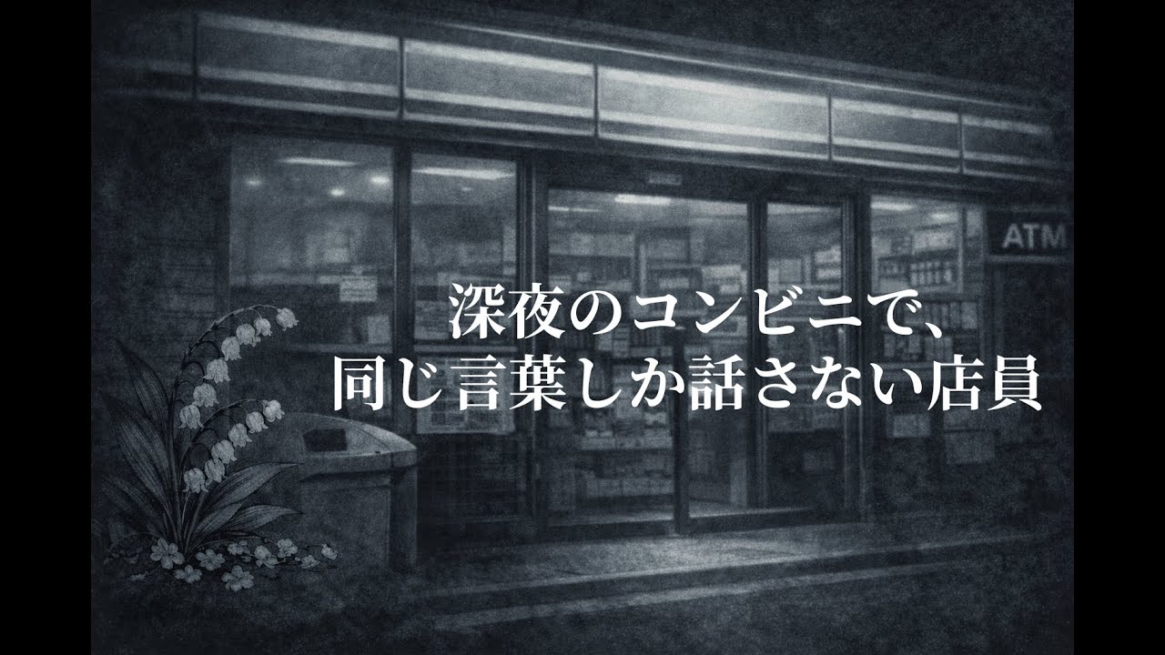 深夜のコンビニで、同じ言葉しか話さない店員