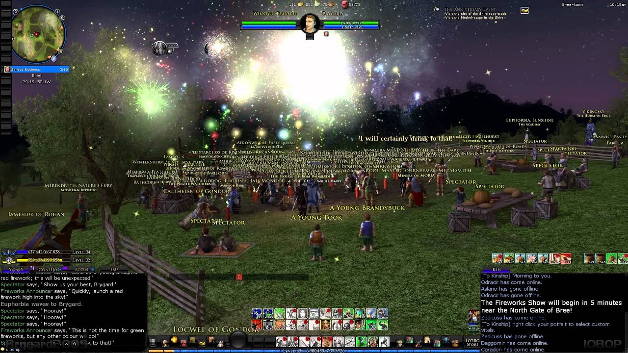 Lotro - 5th Anniversary Event - Fireworks April 16 2012.