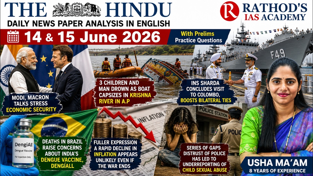 The Hindu newspaper analysis 14 & 15-6-2026 / UPSC Daily current affairs | The Hindu #upsc