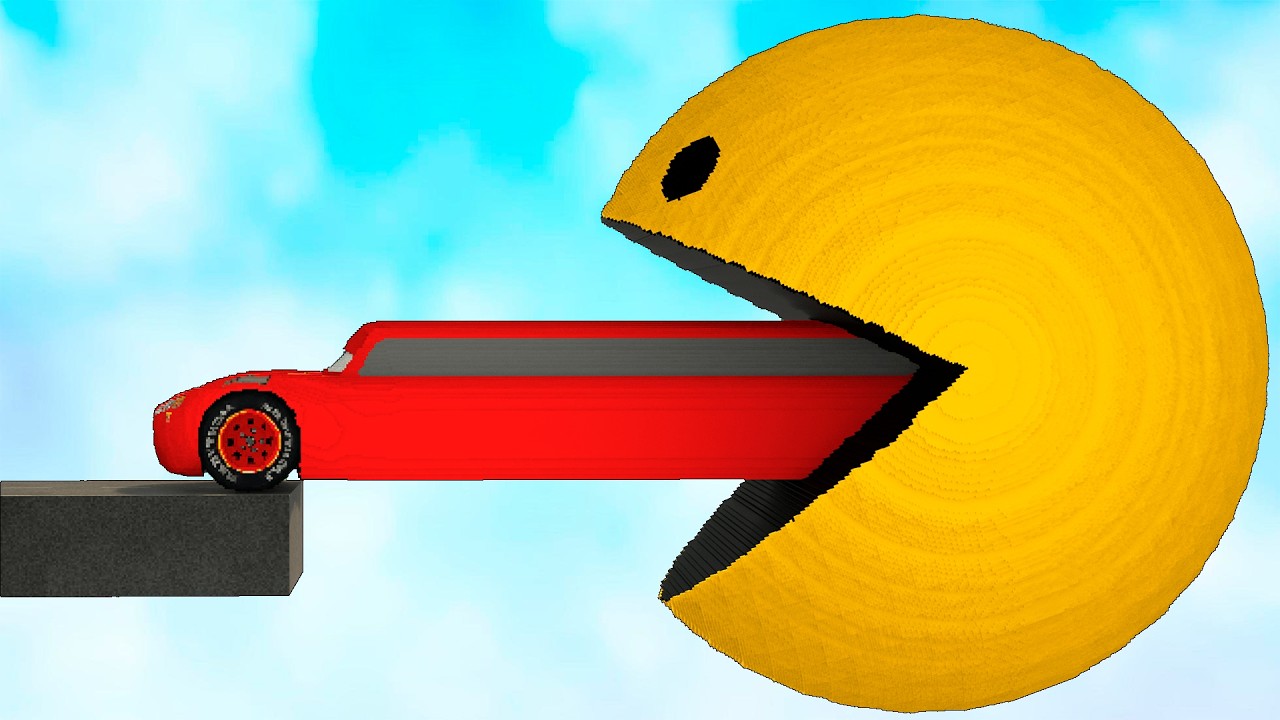 LONG CARS vs PACMAN in Teardown