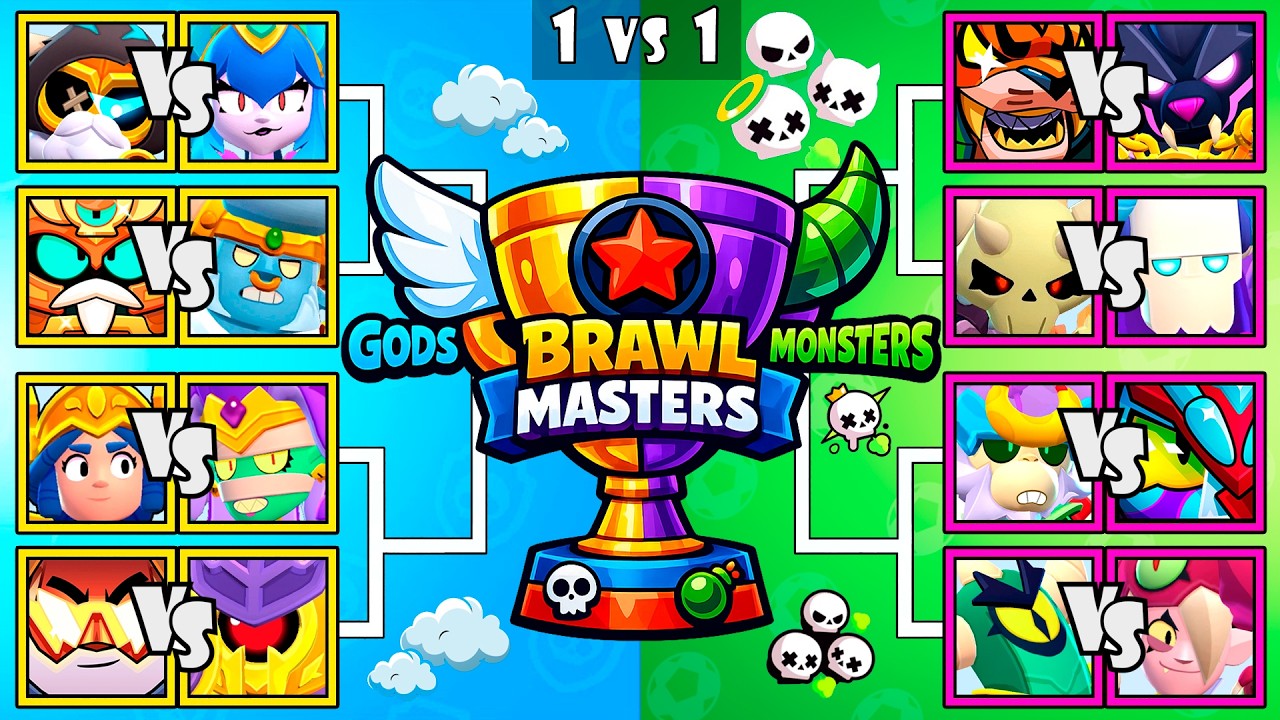 GODS vs MONSTERS | Who Is The Best Brawler | Brawl Stars Tournament