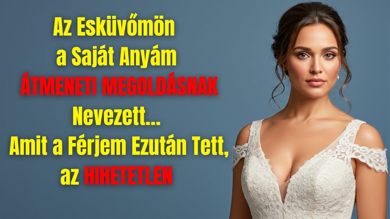 Az Esküvőmön a Saját Anyám ÁTMENETI MEGOLDÁSNAK Nevezett… Amit a Férjem Ezután Tett, az HIHETETLEN