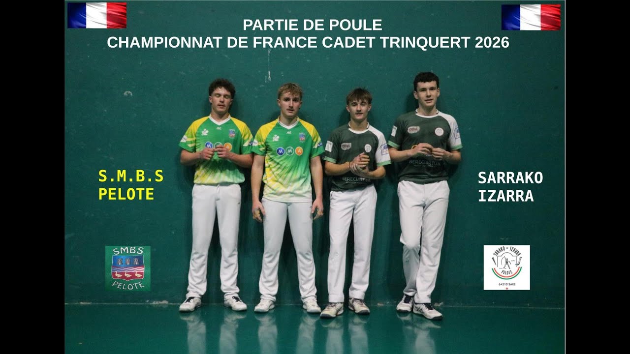PARTIE DE POULE CHAMPIONNAT DE FRANCE TRINQUET CADET 2025