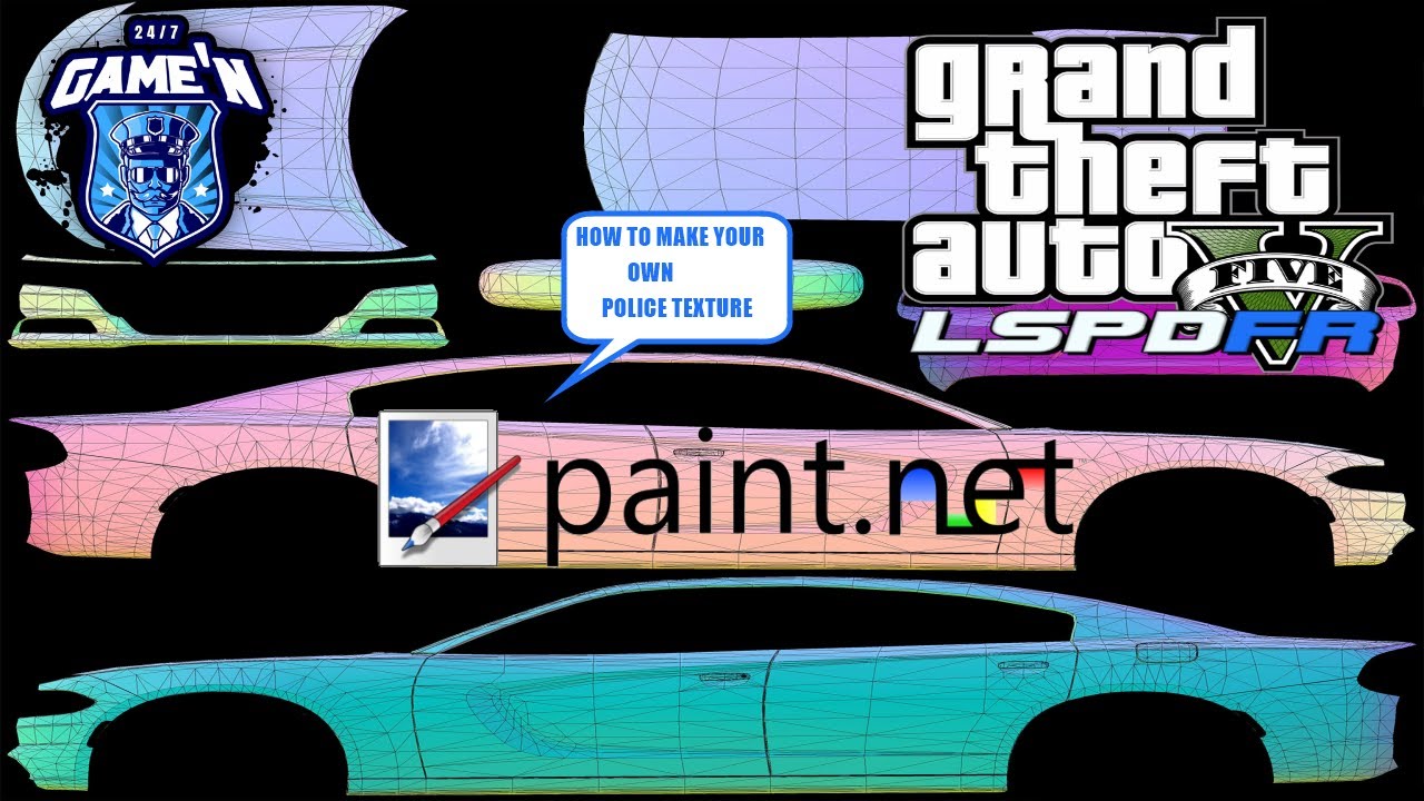HOW TO CREATE YOUR OWN POLICE TEXTURE | PAINT.NET | LSPDFR | GTA 5