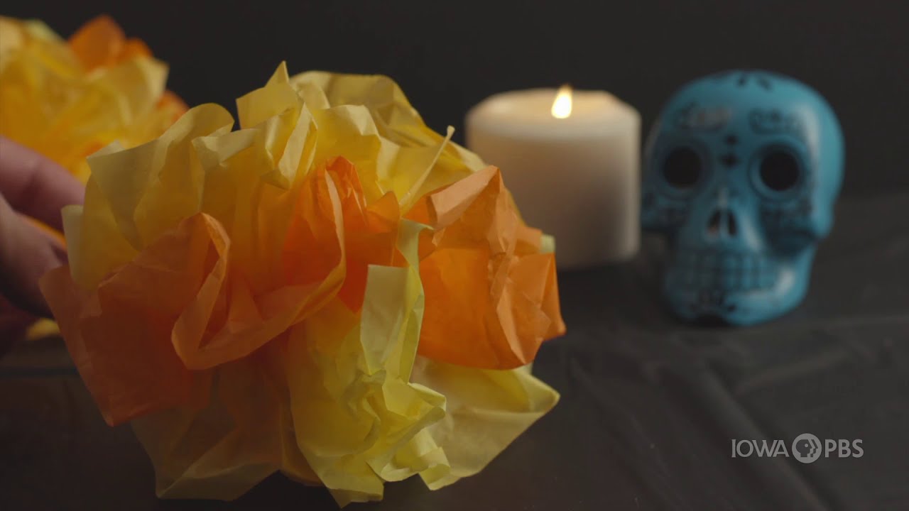Tissue Paper Marigolds | Day of the Dead