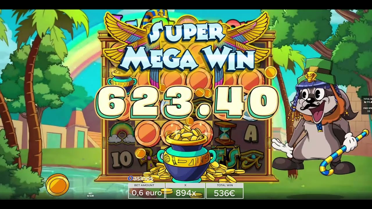5 Scatter Le Pharaoh super bonus - Oasinos replay