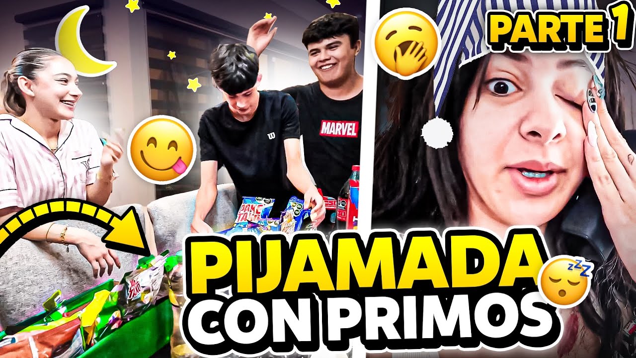 HICIMOS PIJAMADA TODOS LOS PRIMOS CON ABUE PACHA😍 | Hermanas JM