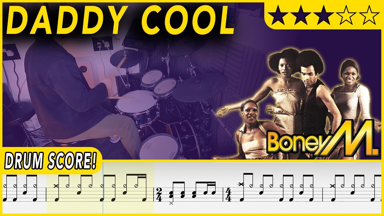 Daddy Cool - Boney M. | DRUM SCORE Sheet Music | #422 DRUMSCRIBE