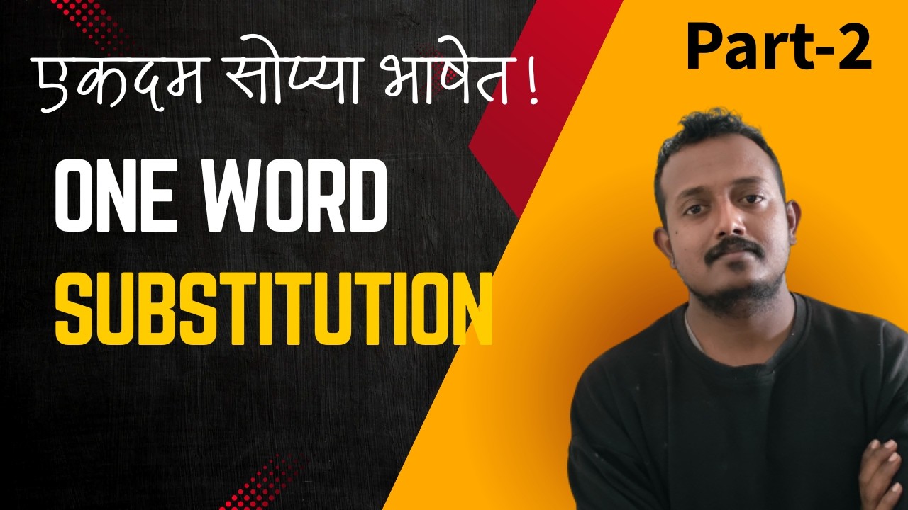 One-word substitution Part-2