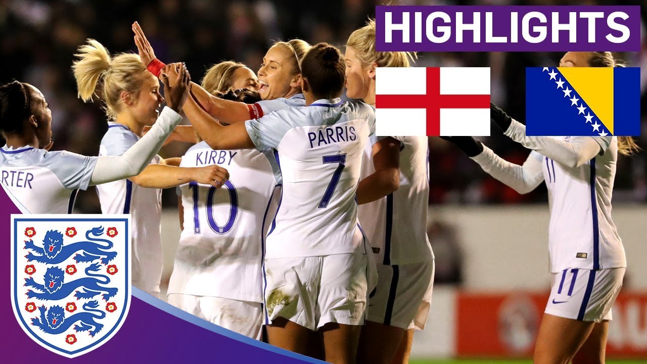 Captain Houghton Scores Brace in Dominant Win | England 4 - 0 Bosnia & Herz | Official Highlights