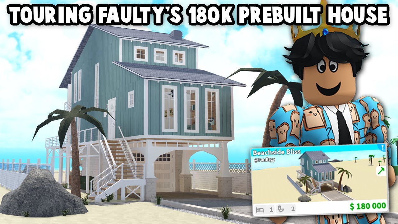 TOURING FAULTY'S NEW 180K BLOXBURG PREBUILT BEACH HOUSE