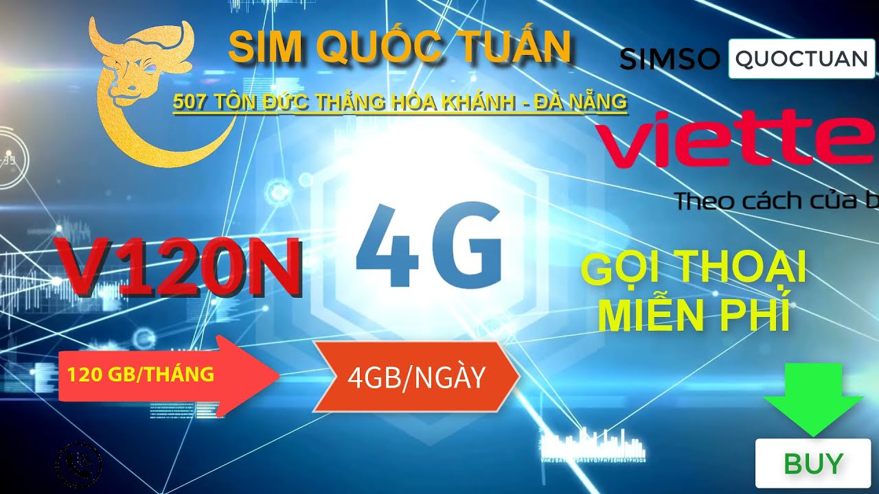 SIM VIETTEL V120N DATA MAX BĂNG TH&Ocirc;NG