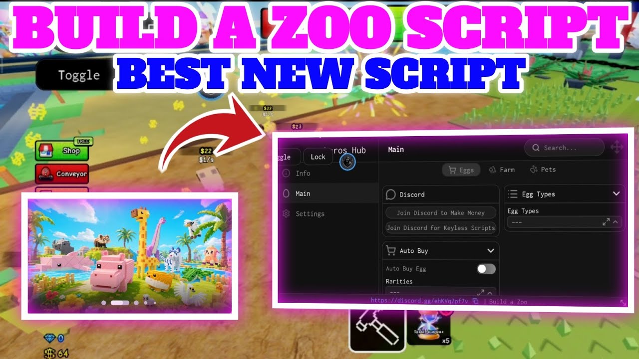 Скрипт для Build a Zoo | АВТОПОКУПКА ЯИЦ | АВТОРАЗМЕЩЕНИЕ | АВТОСБОР МОНЕТ | АВТОКОРМЛЕНИЕ И МНОГ...