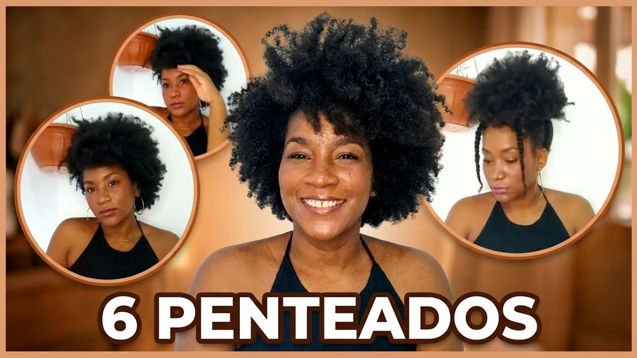 6 PENTEADOS para CABELOS CRESPOS CURTOS com SIDECUT o PASSO A PASSO de PENTEADOS para CRESPOS.