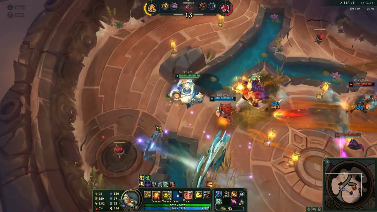 Bard/poppy vs Brand/udyr (arena)