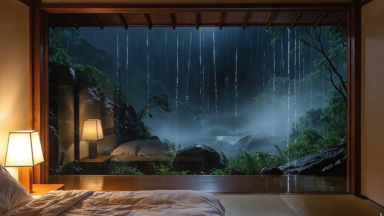 8 Hours Rain and Flowing Water Sounds – Deep Sleep, Relaxation & Stress Relief