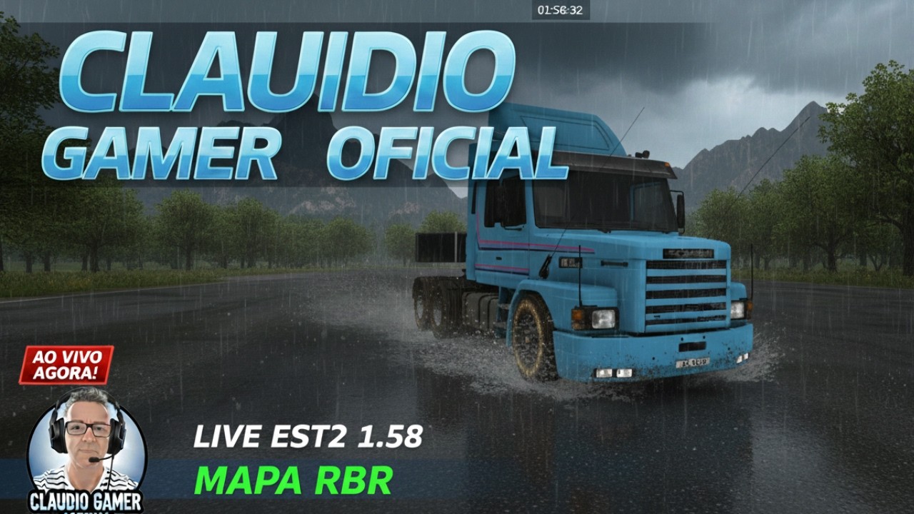 Live Fazendo Horário No Mapa  RBR Ets2 1.58 #claudiogameroficial