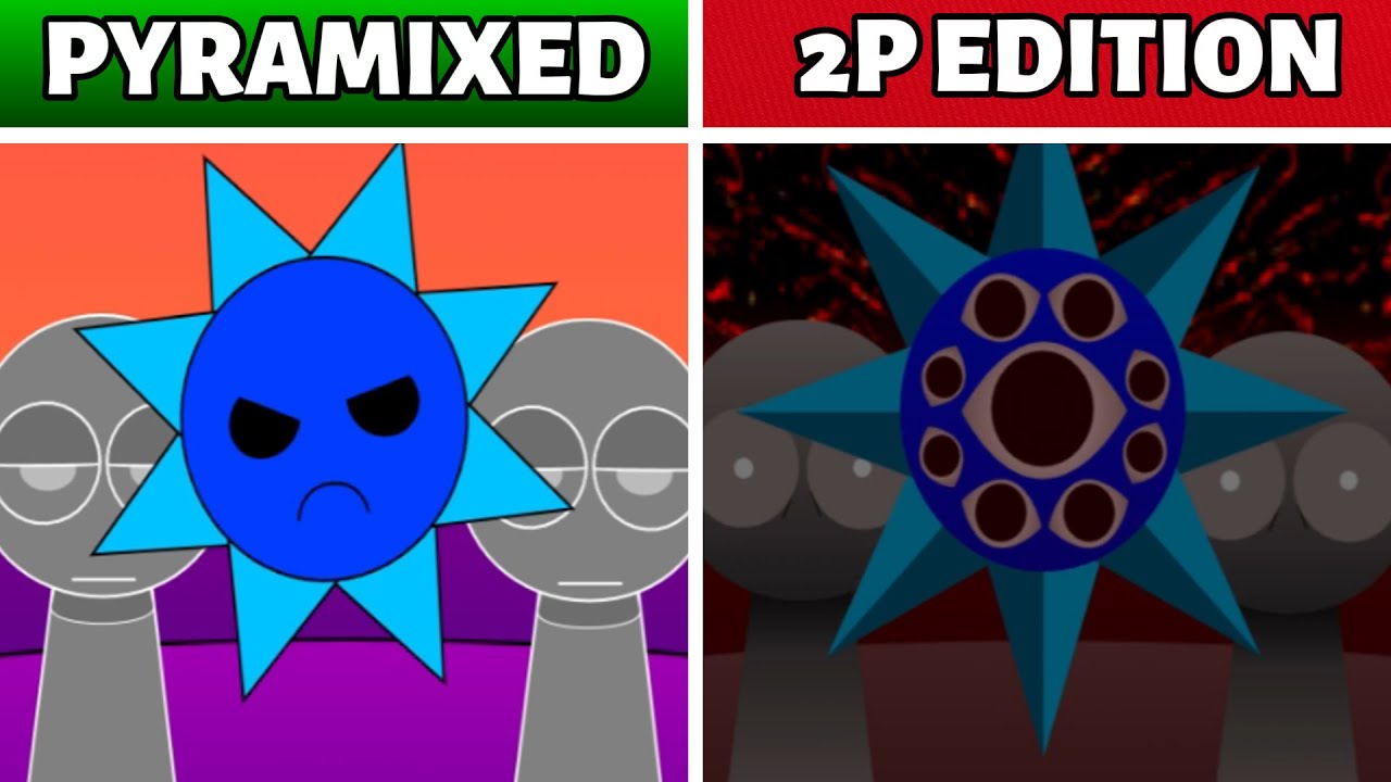 Incredibox Sprunki - Pyramixed but 2P Edition | Normal vs Horror