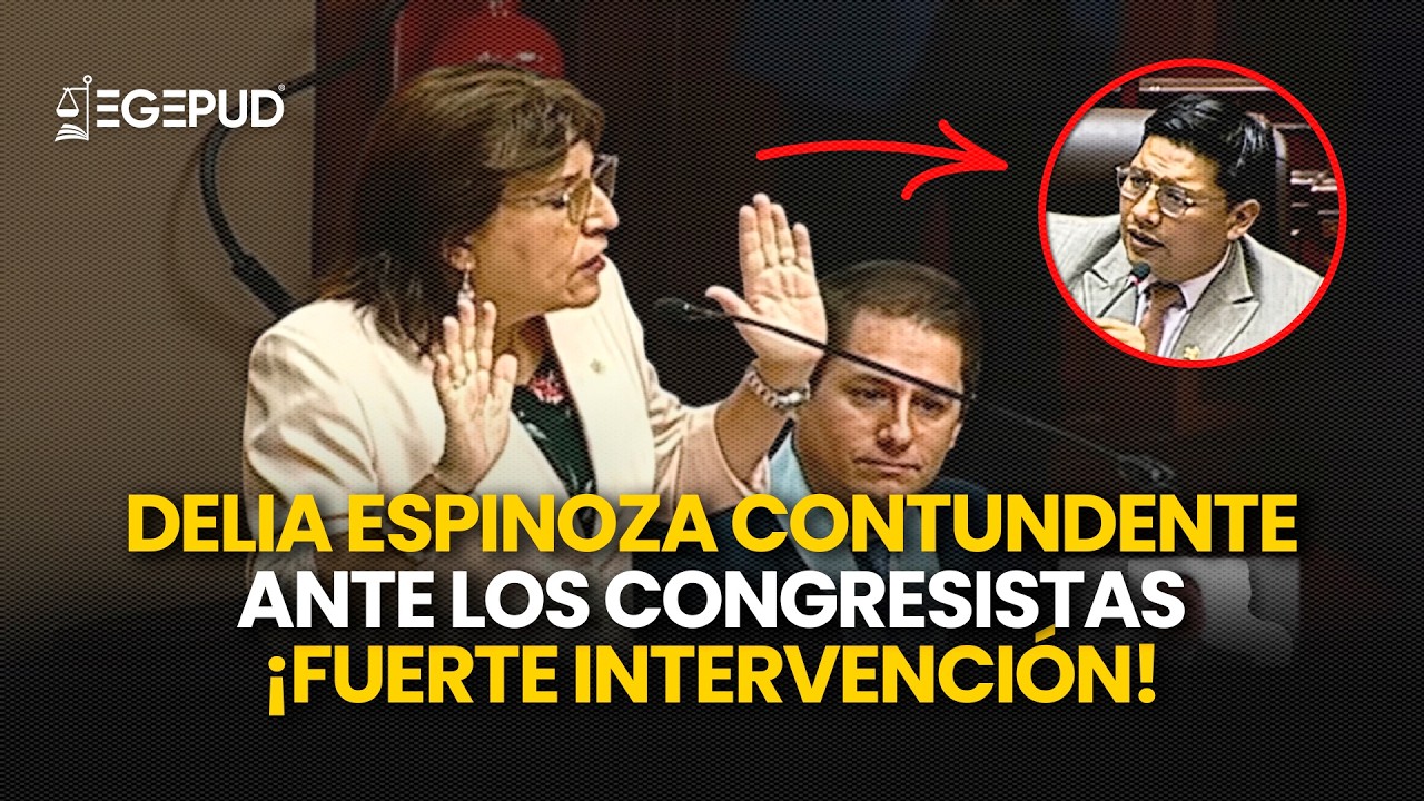 Delia Espinoza CONTUNDENTE ante los congresistas: fuerte intervención