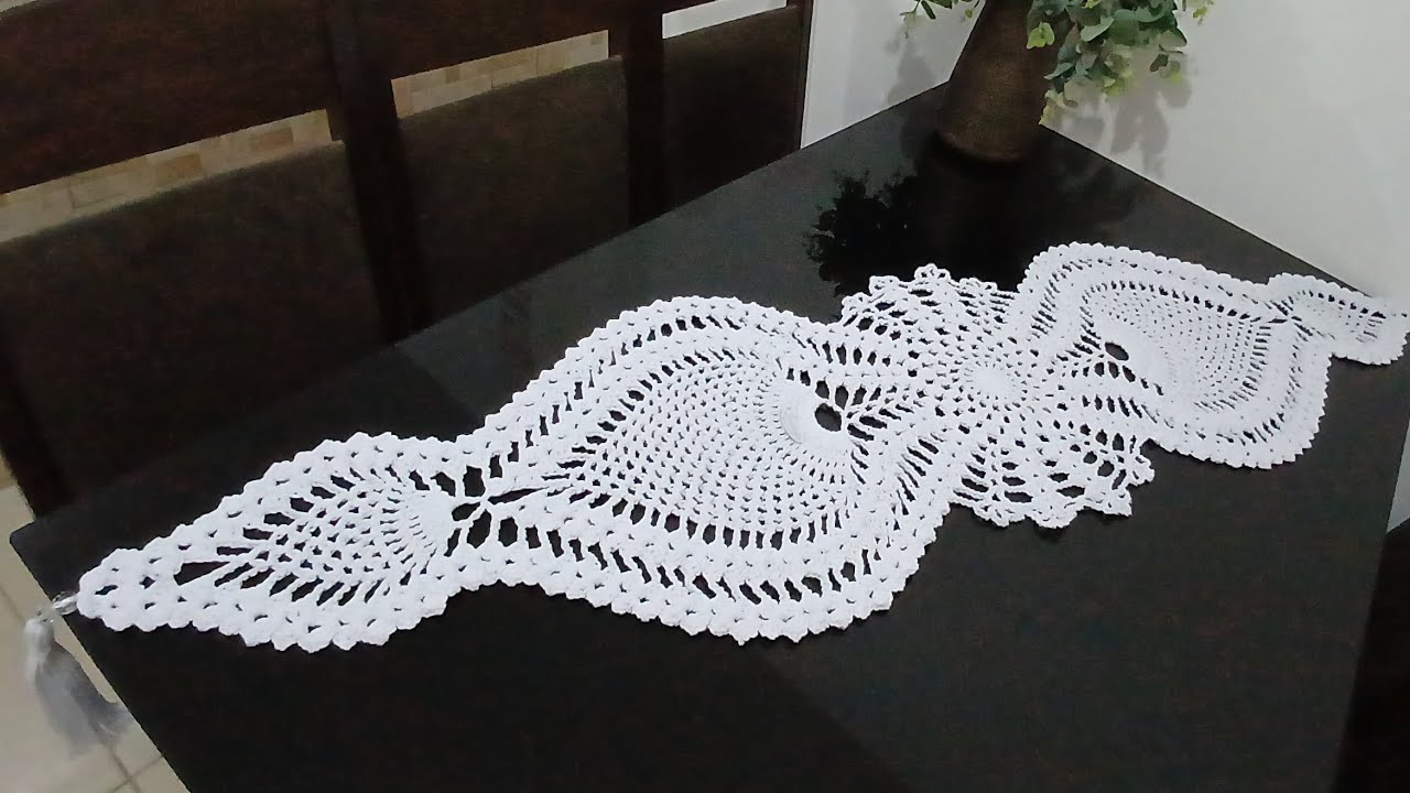 Aula - Trilho Abacaxi 🍍  Duplo  Fácil e Econômico #aula #crochet #artesanato 