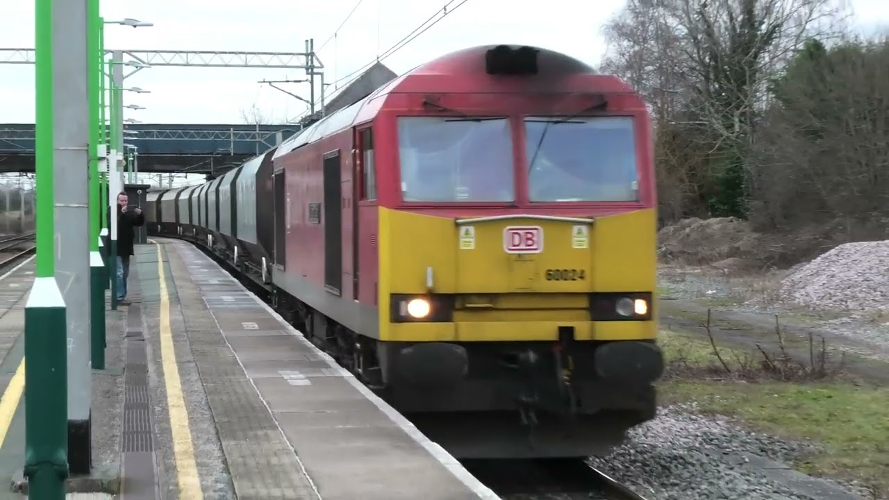 Trains at Acton Bridge 13/01/24 (inc. 86101, 87002, 60024 & much more!)