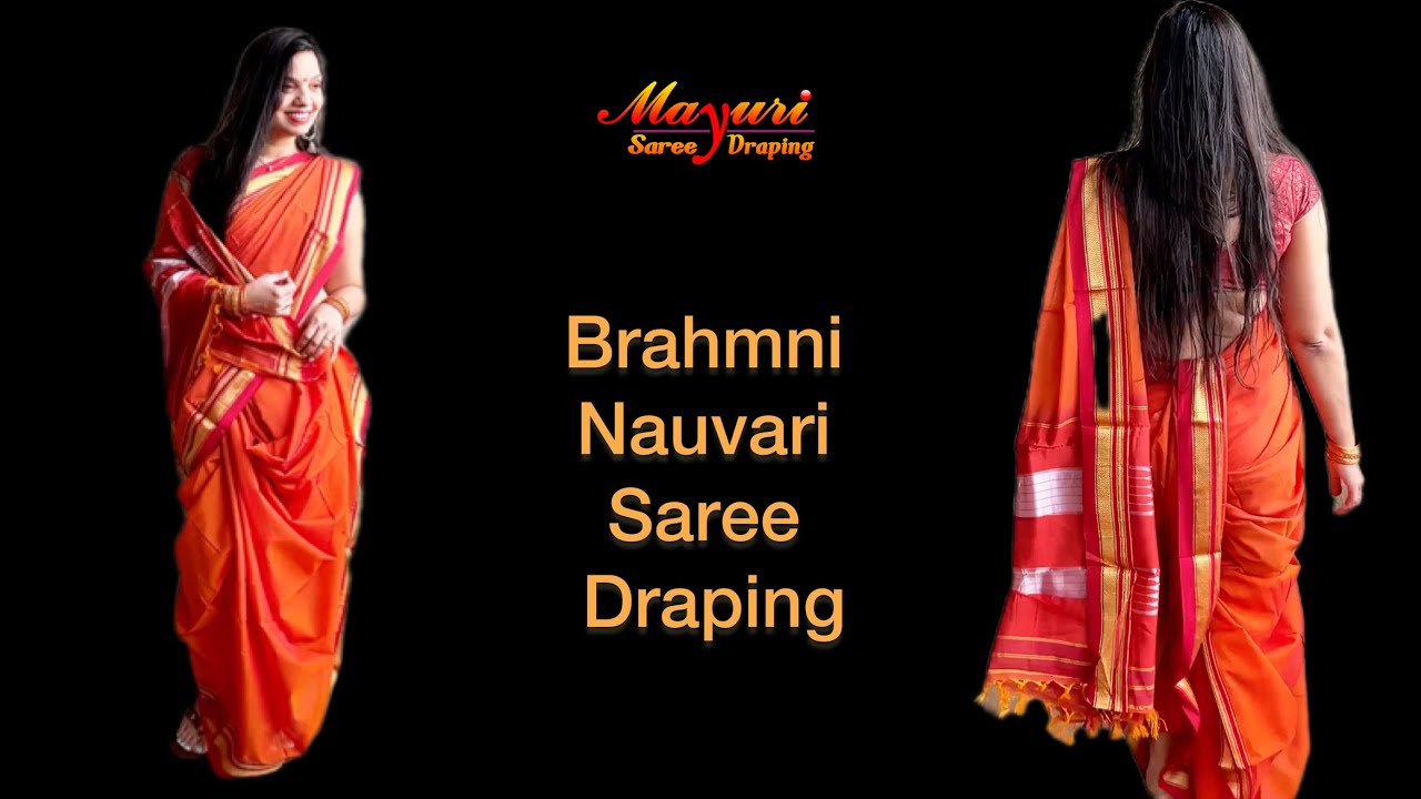 Brahmni Nauvari Style Saree Draping/ 10 yards Saree draping / Maharashtrian Style saree draping
